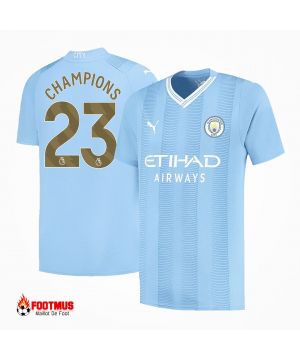 Maillot Manchester City Champions personnalisés #23 Maillot de foot Domicile 2023/24