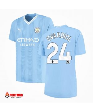 Maillot Manchester City personnalisé Gvardiol #24 Maillot de foot Domicile 2023/24