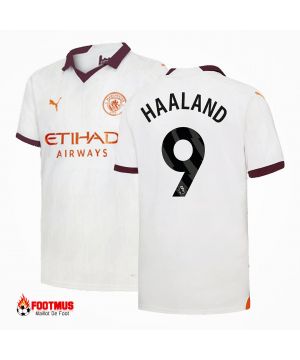 Maillot Manchester City personnalisé Haaland #9 Maillot de foot extérieur 2023/24