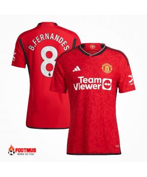 Maillot Manchester United B.fernandes #8 Maillot de foot personnalisé domicile 2023/24