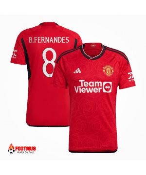 Maillot Manchester United personnalisé B.fernandes #8 Maillot de foot Domicile 2023/24