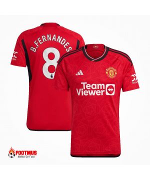 Maillot Manchester United personnalisé B.fernandes #8 Maillot de foot Domicile 2023/24