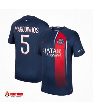 Maillot Psg Personnalisé Marquinhos #5 Maillot De Foot Domicile 2023/24