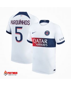 Maillot Psg Personnalisé Marquinhos #5 Maillot De Foot Extérieur 2023/24