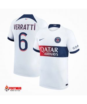 Maillot Psg Personnalisé Verratti #6 Maillot De Foot Extérieur 2023/24