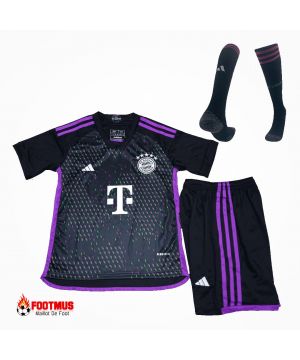 Maillots complets du Bayern Munich pour enfants, football extérieur personnalisé 2023/24