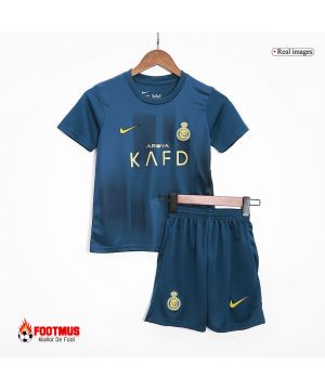 Maillots de football personnalisés à l'extérieur pour enfants Al Nassr 2023/24