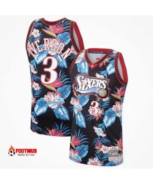 Allen Iverson Philadelphia 76ers - Pack floral Mitchell & Ness