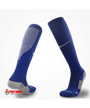 Chaussettes de football antidérapantes en coton pour hommes Pro Team Bleu