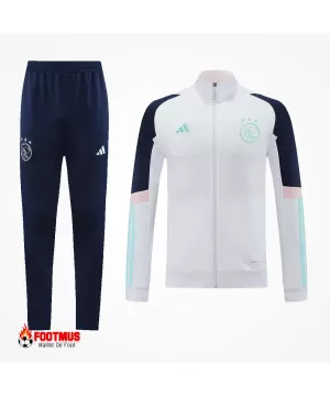 Ensemble d'entraînement Ajax veste + pantalon Blanc 2023/24