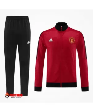 Ensemble d'entraînement Manchester United veste + pantalon Rouge 2023/24