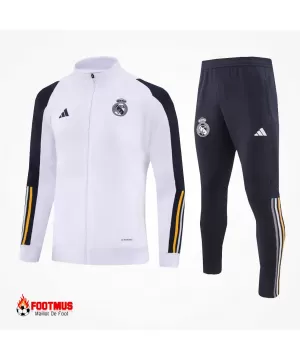 Ensemble d'entraînement Real Madrid pour enfant veste + pantalon Blanc 2023/24