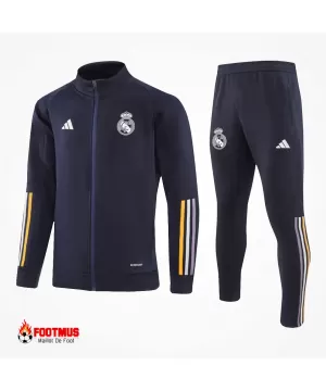 Ensemble d'entraînement Real Madrid pour enfant veste + pantalon bleu marine 2023/24