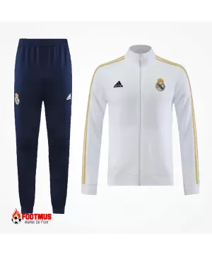 Ensemble d'entraînement Real Madrid veste + pantalon blanc 2023/24