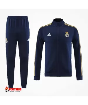 Ensemble d'entraînement Real Madrid veste + pantalon noir 2023/24