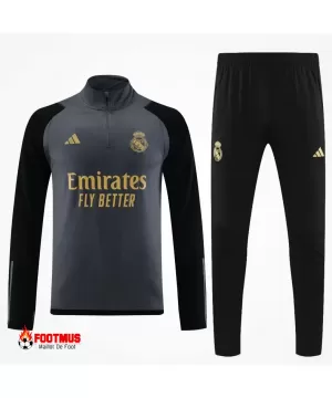 Ensemble survêtement zippé Real Madrid haut + pantalon Gris 2023/24