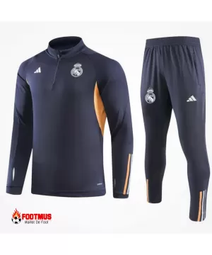 Ensemble survêtement zippé Real Madrid pour enfants haut + pantalon Gris 2023/24