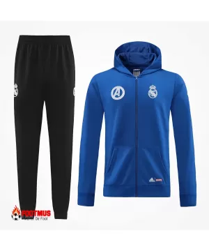 Ensemble sweat-shirt à capuche Real Madrid X Marvel haut + pantalon Bleu 2022/23