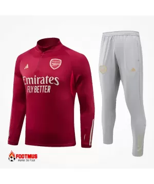 Ensemble sweat-shirt zippé Arsenal haut + pantalon Rouge 2023/24