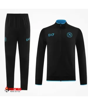 Ensemble sweat-shirt zippé Napoli haut + pantalon bleu marine 2023/24