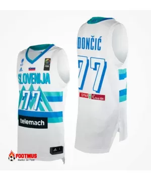 Luka Doncic Slovénie JO 2021 - Blanc