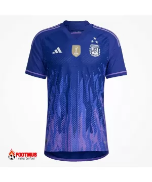 Maillot Argentine 3 étoiles Version joueur extérieur Coupe du monde 2022