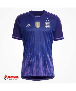 Maillot Argentine Trois Etoiles Extérieur Coupe du Monde 2022