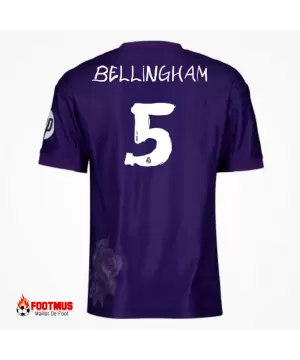 Maillot Bellingham #5 Real Madrid Y-3 Quatrième Maillot Violet Version Joueur 2023/24