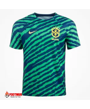 Maillot d'entraînement pré-match du Brésil 2022 - Réplique - Vert