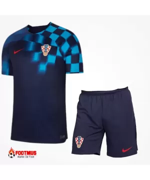 Maillot de foot Croatie extérieur maillot + short Réplique Coupe du monde 2022