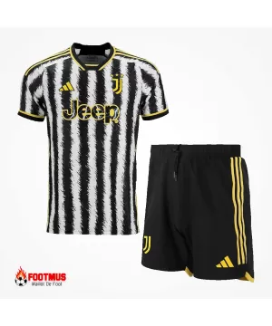 Maillot de foot à domicile Juventus Version joueur Kit maillot + short 2023/24