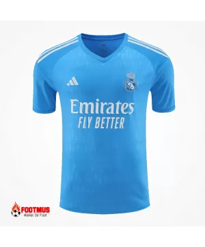 Maillot de gardien de but du Real Madrid bleu 2023/24