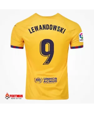 Maillot de joueur du FC Barcelone Lewandowski #9, version 2022/23