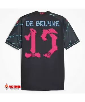 Maillot de la tournée japonaise Manchester City De Bruyne #17 avec impression Third 2023/24