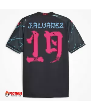 Maillot de la tournée japonaise Manchester City J.Alvarez #19 avec impression Third 2023/24