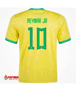 Maillot domicile Brésil Neymar Jr #10 Coupe du monde 2022