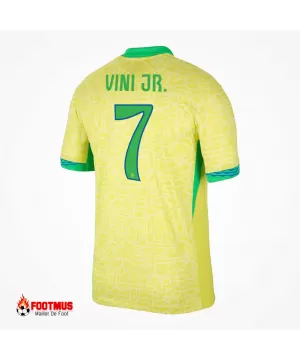 Maillot Domicile Brésil Vini Jr. #7 Copa America 2024