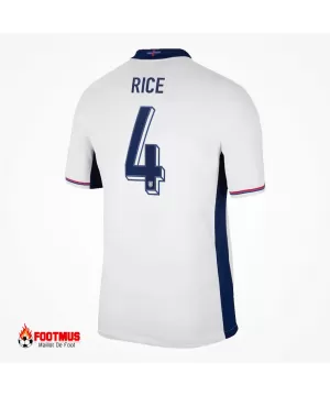 Maillot domicile de l'Angleterre Rice #4 Euro 2024