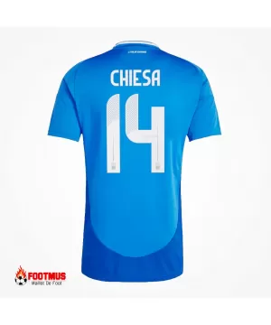 Maillot domicile Italie Chiesa #14 Euro 2024