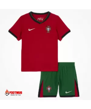 Maillot et short domicile Portugal pour enfants Euro 2024