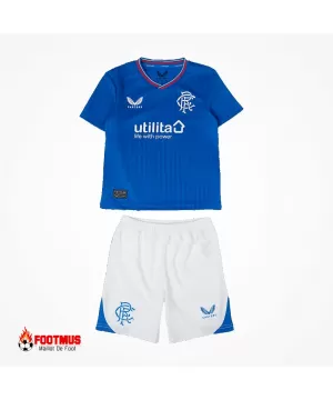 Maillot et short à domicile pour enfants des Glasgow Rangers 2023/24