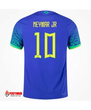 Maillot extérieur Brésil Neymar Jr #10 Version joueur Coupe du monde 2022