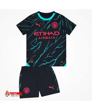 Maillot extérieur Manchester City Third pour enfant + short 2023/24