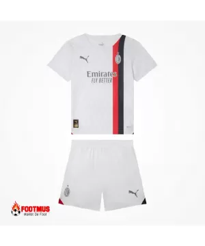 Maillot extérieur + short pour enfant de l'AC Milan 2023/24