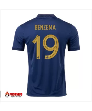 Maillot France Benzema #19 Réplique Domicile Coupe du Monde 2022