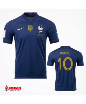 Maillot France Mbappe #10 Finale Coupe du Monde Réplique Domicile 2022