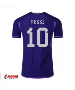 Maillot Messi #10 Argentine Version Extérieure Joueur Coupe du Monde 2022