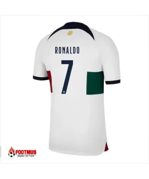 Maillot Portugal Ronaldo #7 Extérieur Réplique Coupe du Monde 2022