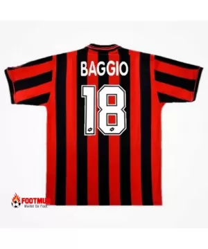 Maillot rétro AC Milan Baggio #18 Réplique domicile 1996/97