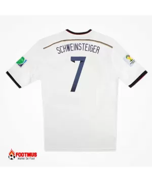 Maillot rétro Allemagne Schweinsteiger #7 domicile Coupe du monde 2014